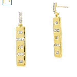Freida Rothman Radiance CZ Linear Drop Earrings